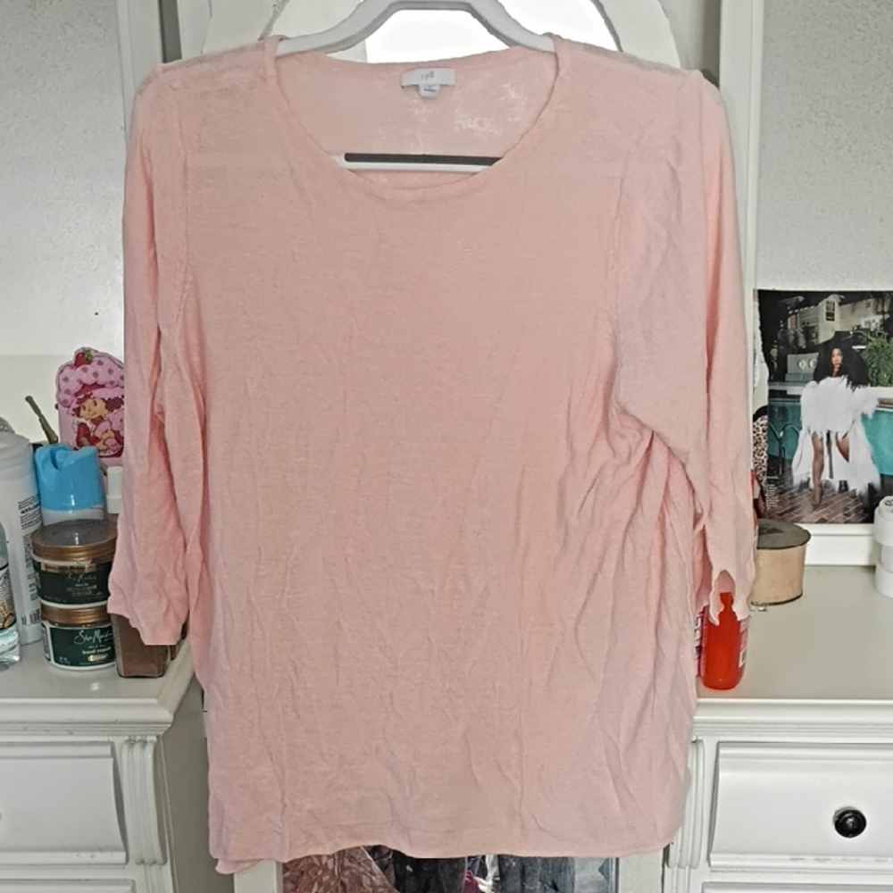 J. Jill Blush Pink 3/4 Sleeve Top